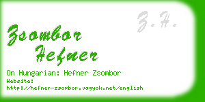 zsombor hefner business card